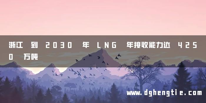 浙江 到 2030 年 LNG 年接收能力达 4250 万吨